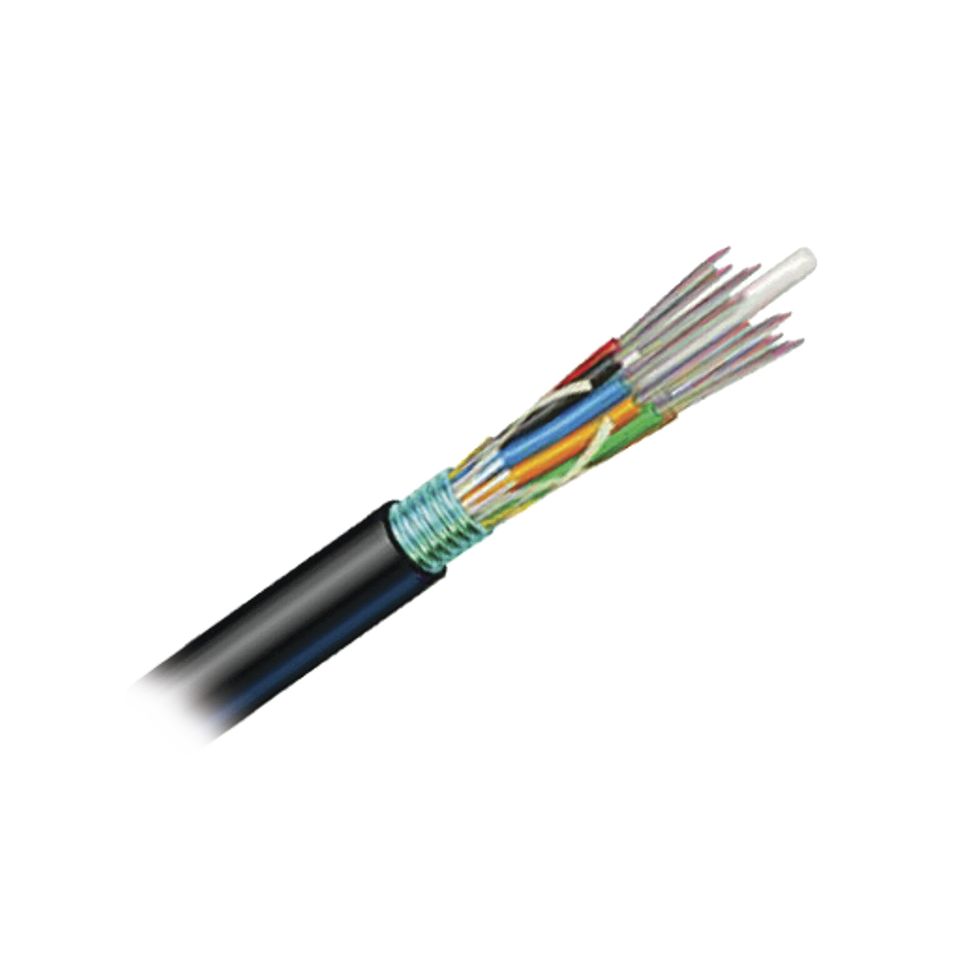 Cable de Fibra Óptica de 12 hilos, OSP (Planta Externa), No Armada, Gel, MDPE (Polietileno de media densidad), Monomodo OS2, 1 Metro Cable de Fibra Óptica de 12 hilos, OSP (Planta Externa), No Armada, Gel, MDPE (Polietileno de media densidad), Monomodo OS2, 1 Metro